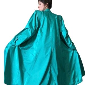 Y2K Women's Fleet Street Long Trench Coat size 12 Classic Grungcore Girlhoodcore